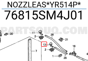 Honda 76815SM4J01 NOZZLEAS*YR514P*