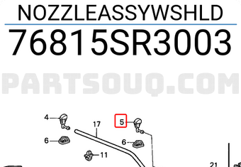 Honda 76815SR3003 NOZZLEASSYWSHLD