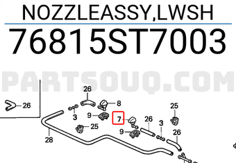 Honda 76815ST7003 NOZZLEASSY,LWSH