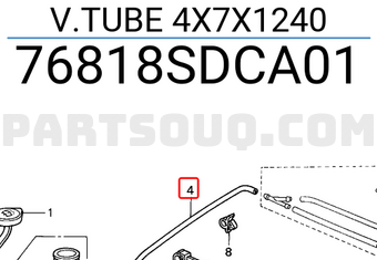 Honda 76818SDCA01 V.TUBE 4X7X1240