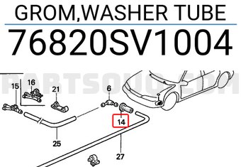 Honda 76820SV1004 GROM,WASHER TUBE