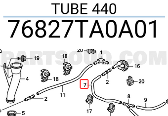 Honda 76827TA0A01 TUBE 440