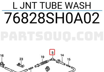 Honda 76828SH0A02 L JNT TUBE WASH