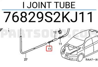 Honda 76829S2KJ11 I JOINT TUBE