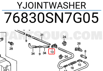 Honda 76830SN7G05 YJOINTWASHER