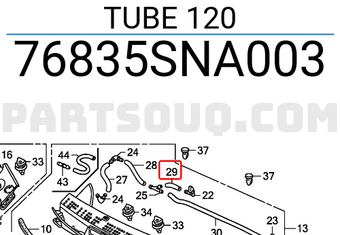 Honda 76835SNA003 TUBE 120