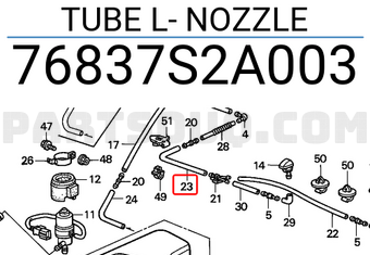 Honda 76837S2A003 TUBE L- NOZZLE
