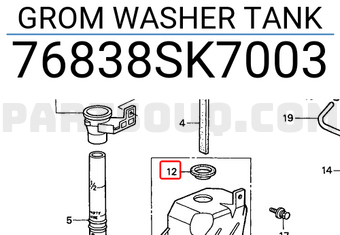 Honda 76838SK7003 GROM WASHER TANK