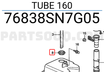 Honda 76838SN7G05 TUBE 160