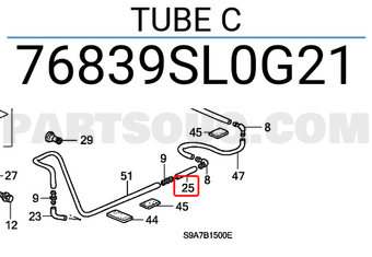 Honda 76839SL0G21 TUBE C