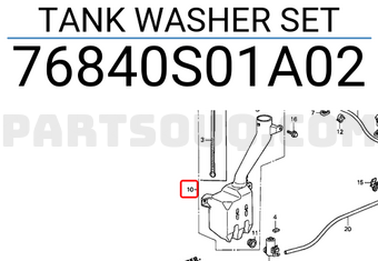 Honda 76840S01A02 TANK WASHER SET
