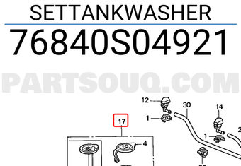 Honda 76840S04921 SETTANKWASHER