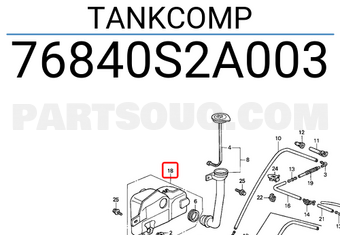 Honda 76840S2A003 TANKCOMP