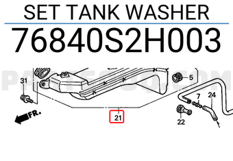 Honda 76840S2H003 SET TANK WASHER