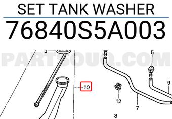 Honda 76840S5A003 SET TANK WASHER
