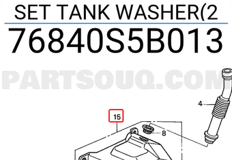 Honda 76840S5B013 SET TANK WASHER(2