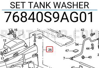 Honda 76840S9AG01 SET TANK WASHER