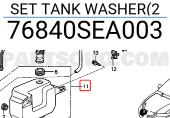 Honda 76840SEA003 SET TANK WASHER(2