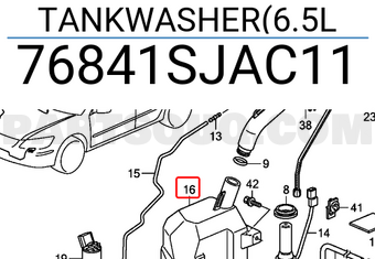 Honda 76841SJAC11 TANKWASHER(6.5L