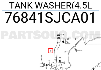 Honda 76841SJCA01 TANK WASHER(4.5L
