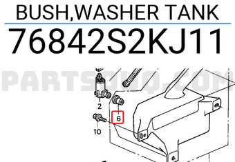 Honda 76842S2KJ11 BUSH,WASHER TANK