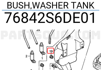 Honda 76842S6DE01 BUSH,WASHER TANK
