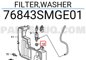 Honda 76843SMGE01 FILTER,WASHER