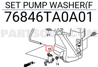 Honda 76846TA0A01 SET PUMP WASHER(F
