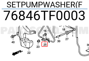 Honda 76846TF0003 SETPUMPWASHER(F