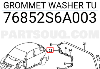 Honda 76852S6A003 GROMMET WASHER TU