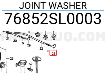 Honda 76852SL0003 JOINT WASHER