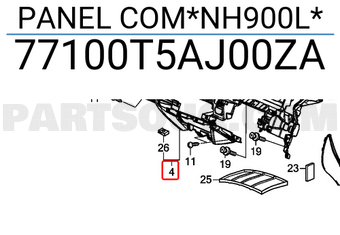 Honda 77100T5AJ00ZA PANEL COM*NH900L*