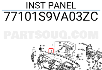 Honda 77101S9VA03ZC INST PANEL