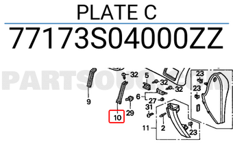 Honda 77173S04000ZZ PLATE C