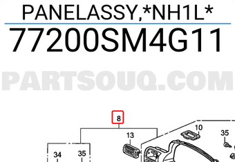Honda 77200SM4G11 PANELASSY,*NH1L*