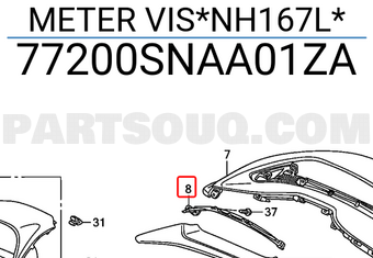 Honda 77200SNAA01ZA METER VIS*NH167L*