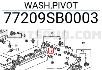 Honda 77209SB0003 WASH,PIVOT