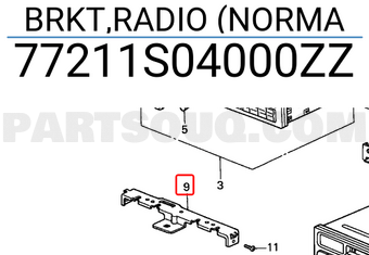 Honda 77211S04000ZZ BRKT,RADIO (NORMA