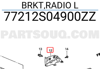 Honda 77212S04900ZZ BRKT,RADIO L