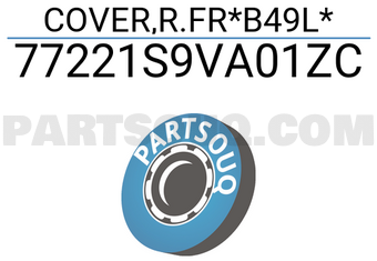 Honda 77221S9VA01ZC COVER,R.FR*B49L*