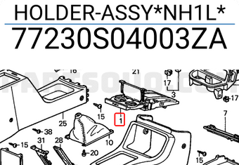 Honda 77230S04003ZA HOLDER-ASSY*NH1L*