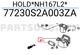 Honda 77230S2A003ZA HOLD*NH167L2*