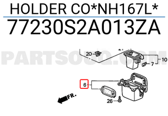 Honda 77230S2A013ZA HOLDER CO*NH167L*