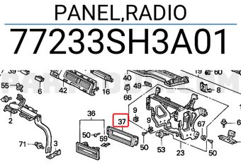 Honda 77233SH3A01 PANEL,RADIO