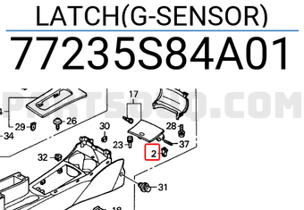 Honda 77235S84A01 LATCH(G-SENSOR)