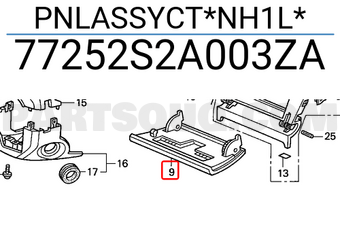 Honda 77252S2A003ZA PNLASSYCT*NH1L*