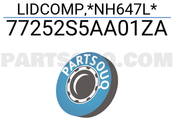 Honda 77252S5AA01ZA LIDCOMP,*NH647L*