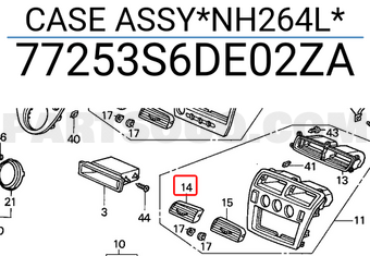 Honda 77253S6DE02ZA CASE ASSY*NH264L*