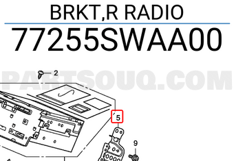 Honda 77255SWAA00 BRKT,R RADIO