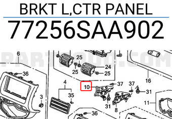 Honda 77256SAA902 BRKT L,CTR PANEL